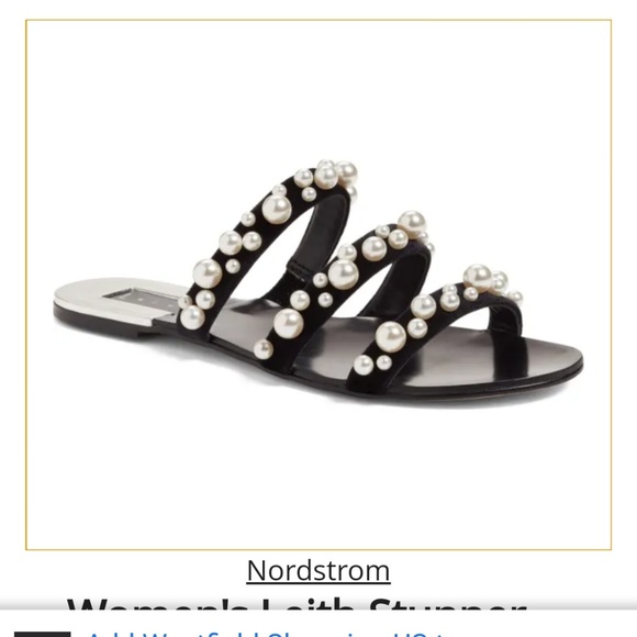 Leith Shoes - Leith Stunner Embellished Strappy Slide Sandals